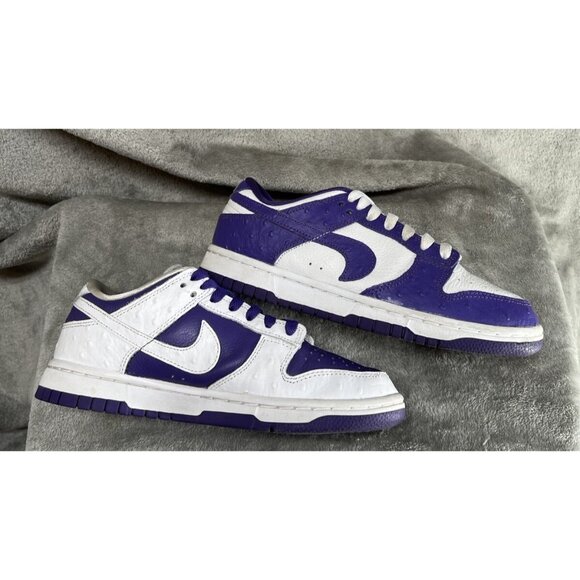 Nike Dunk Low SE Flip The Old School Women’s 6.5 Purple White Ostrich DJ4636 - Picture 5 of 11